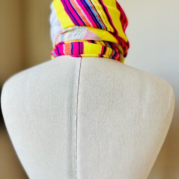 Sunrise Serape Striped Boho Scarf - Picture 6 of 8